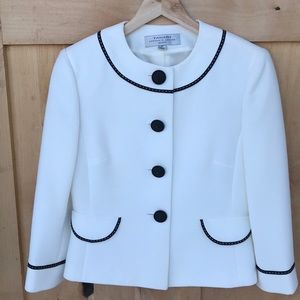 Tahari cream and black suit. 4p